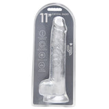 Loving joy 11 inch dildo with balls clear - dildos peaches and screams