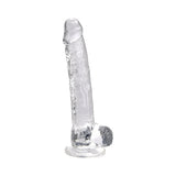 Loving joy 11 inch dildo with balls clear - dildos peaches and screams