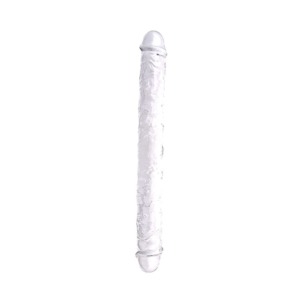 Loving joy 15 inch double ended dildo clear - double ended dildos peaches and screams