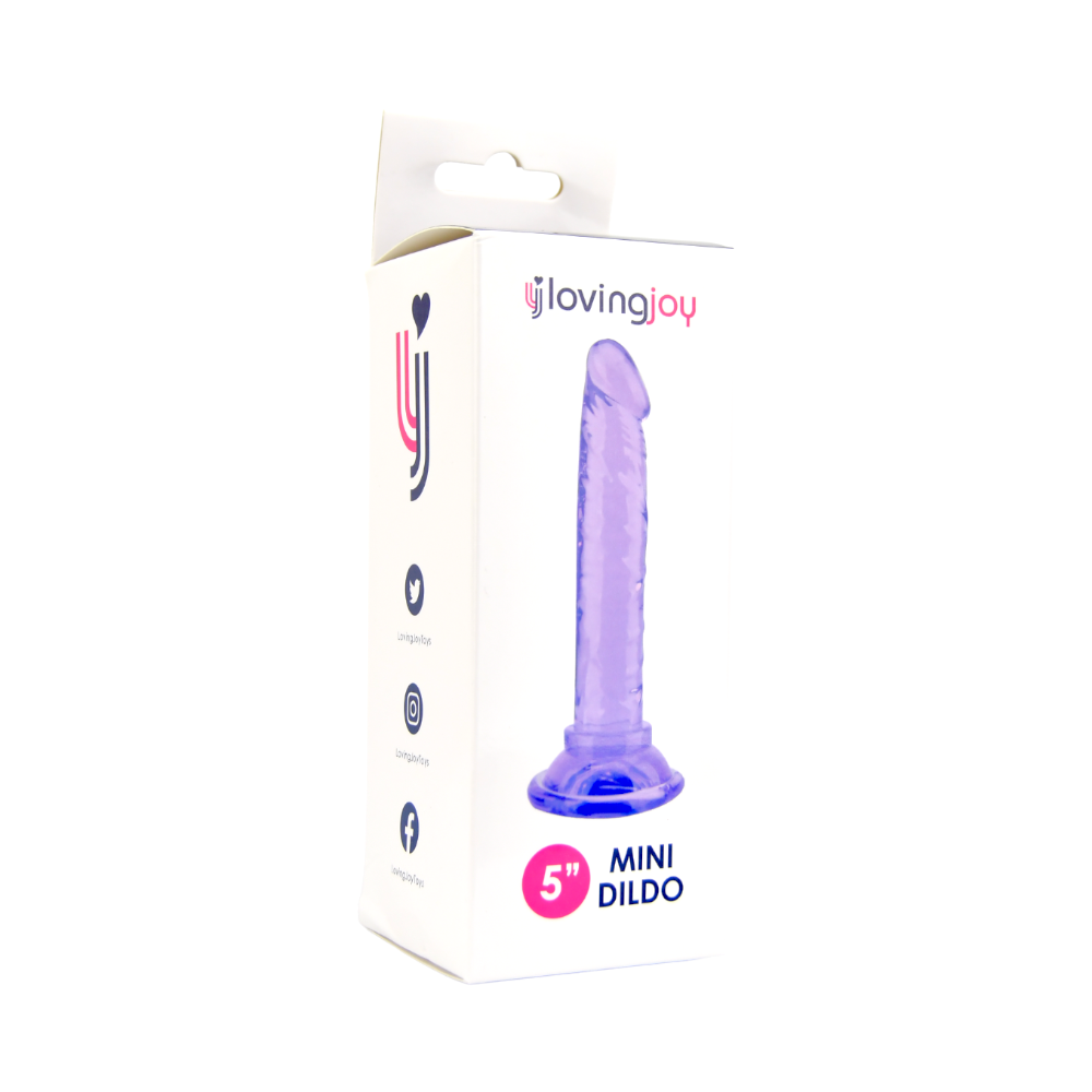 Loving joy 5 inch beginners dildo purple - dildos peaches and screams
