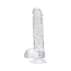 Loving joy 6 inch dildo with balls clear - dildos peaches and screams