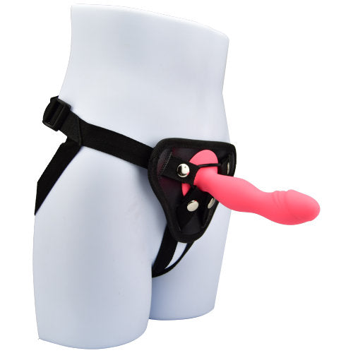Loving joy 6 inch silicone dildo with suction cup pink - suction cup dildos peaches and screams