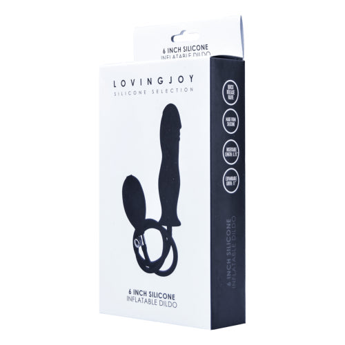 Loving joy 6 inch silicone inflatable dildo - inflatable dildos peaches and screams