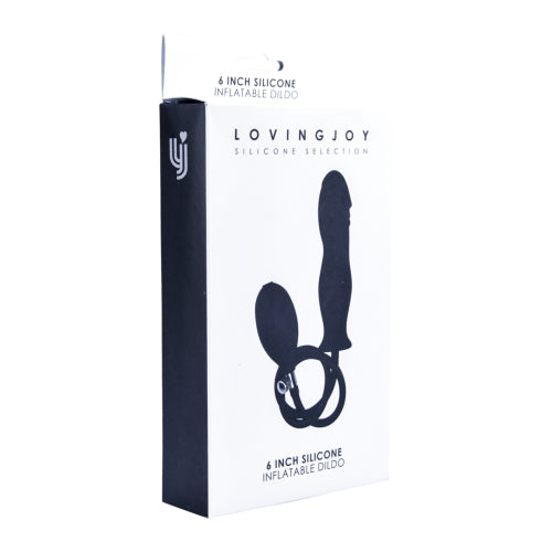 Loving joy 6 inch silicone inflatable dildo - inflatable dildos peaches and screams