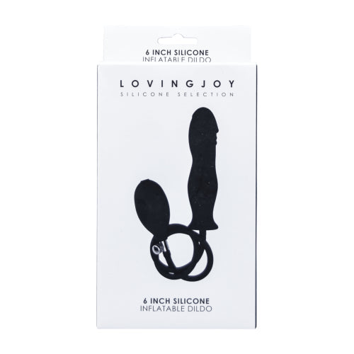Loving joy 6 inch silicone inflatable dildo - inflatable dildos peaches and screams