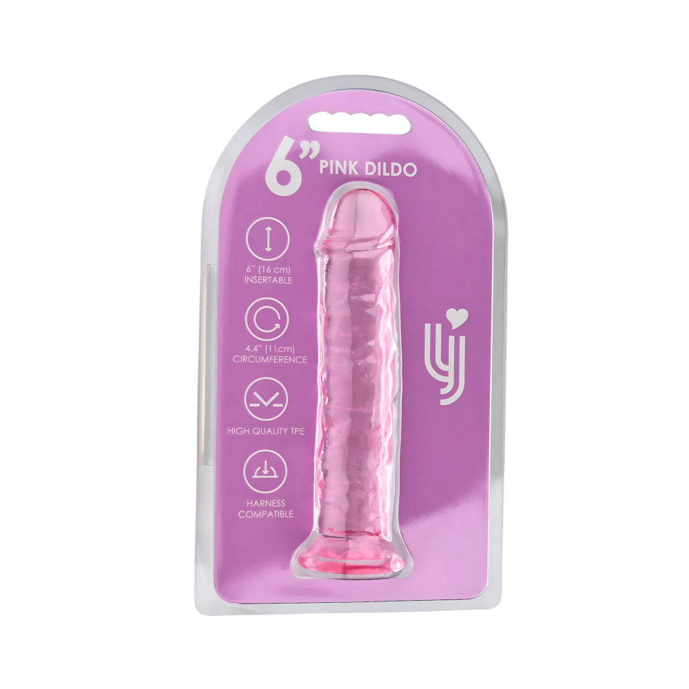 Loving joy 6 inch suction cup dildo pink - dildos peaches and screams