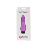 Loving joy 7 inch realistic vibrator purple - vibrating dildos peaches and screams