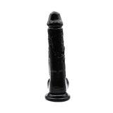 Loving joy 8 inch dildo with balls black - dildos peaches and screams