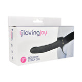 Loving joy 9 inch hollow strap on black - strap ons peaches and screams