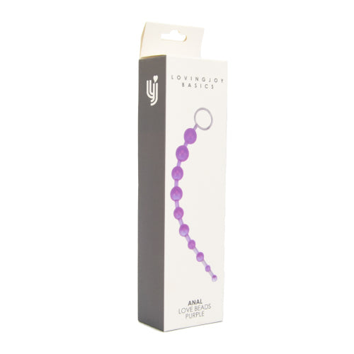 Loving joy anal love beads purple - anal beads peaches and screams