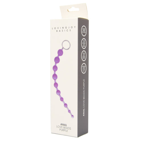 Loving joy anal love beads purple - anal beads peaches and screams