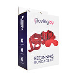 Loving joy beginner bondage kit red 8 piece - bondage restraints peaches and screams