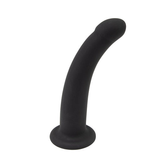 Loving joy curved 5 inch silicone dildo with suction cup - strap on dildos peaches and screams
