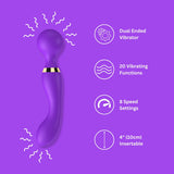 Loving joy dual ended wand vibrator - wand vibrators peaches and screams