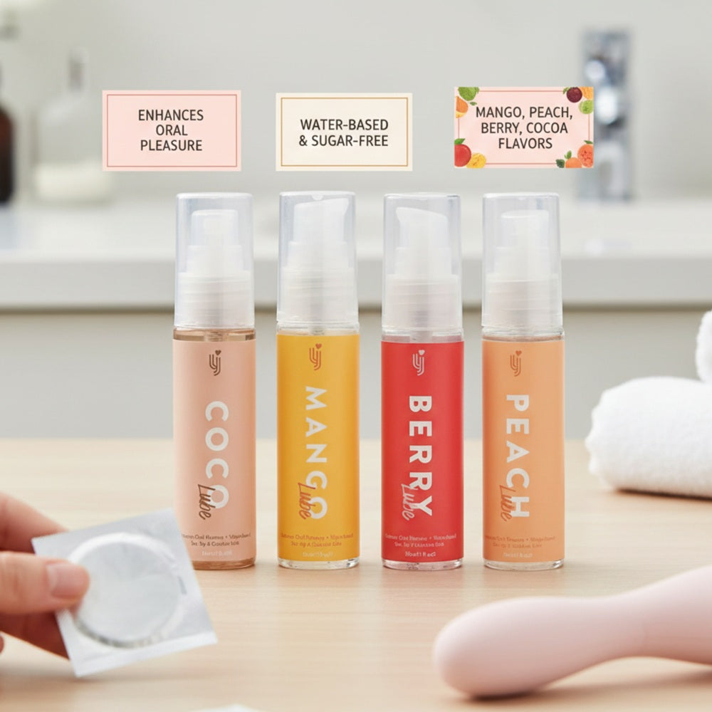 Loving joy flavoured lubricant set (4 pack) - lubricant peaches and screams