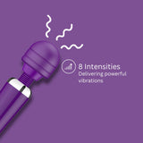 Loving joy rechargeable magic wand vibrator purple - wand vibrators peaches and screams