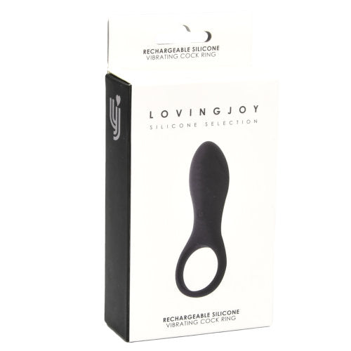 Loving joy rechargeable silicone vibrating cock ring - cock rings peaches and screams