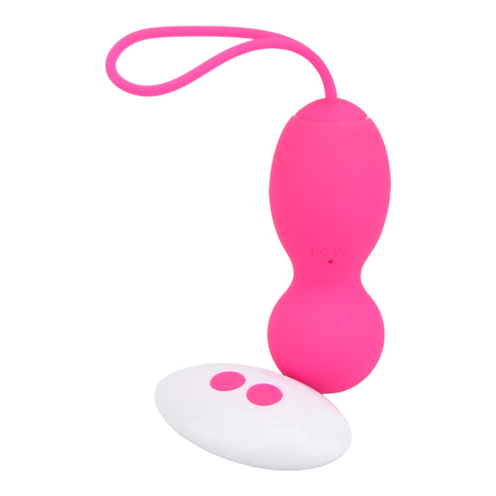 Loving joy remote controlled vibrating kegel balls - love eggs peaches and screams