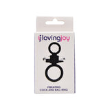 Loving joy silicone vibrating cock and ball ring - cock rings peaches and screams