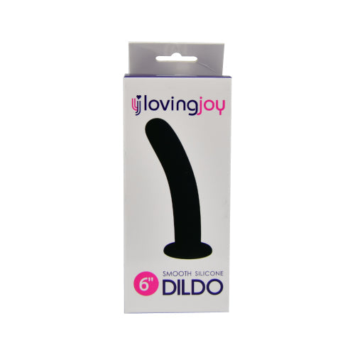 Loving joy smooth silicone dildo 6 inch - strap on dildos peaches and screams