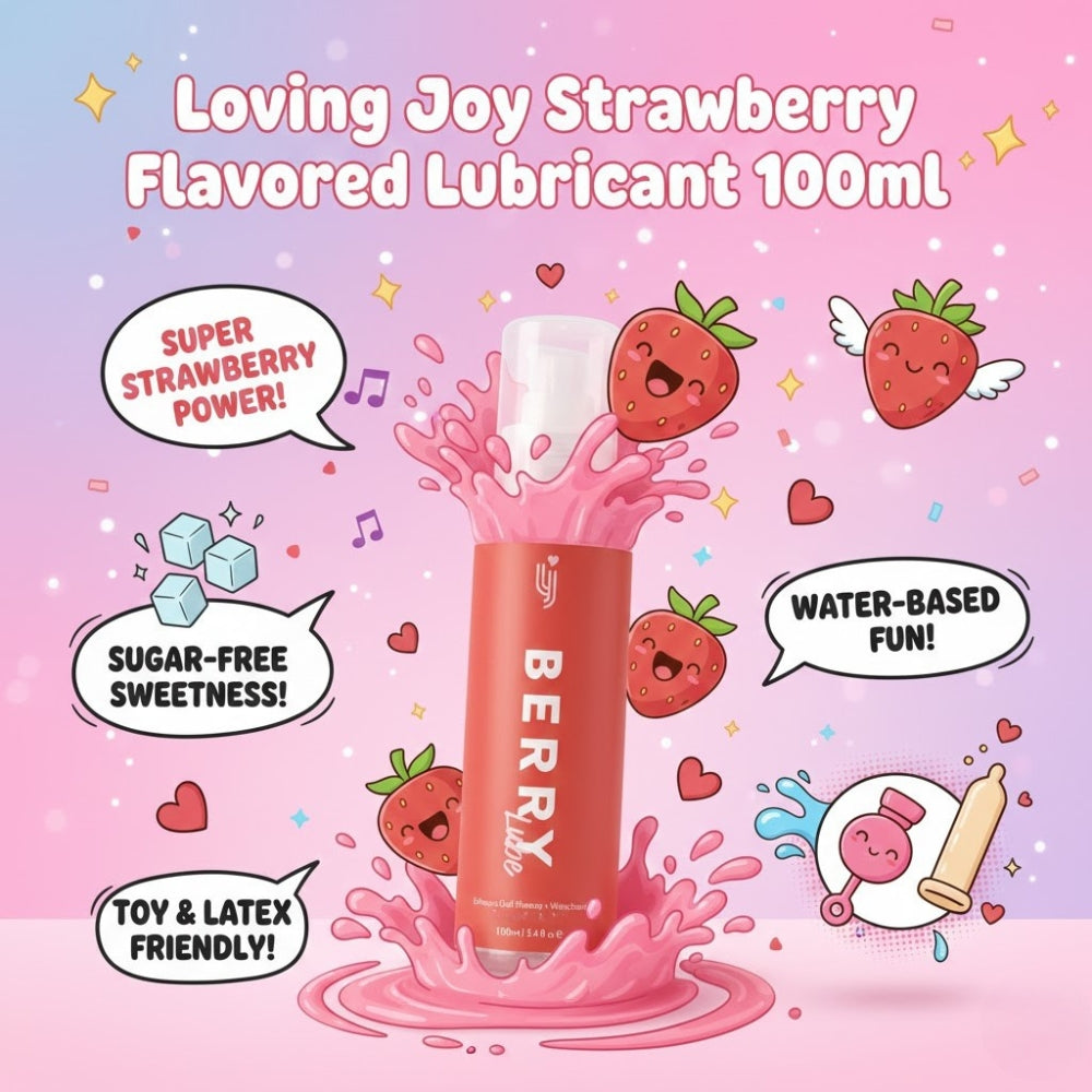 Loving joy strawberry flavoured lubricant 100ml - lubricant peaches and screams