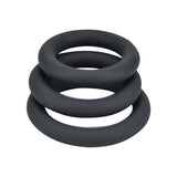 Loving joy thick silicone cock rings 3 pack grey - cock rings peaches and screams