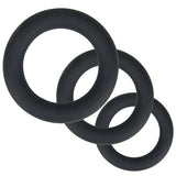 Loving joy thick silicone cock rings 3 pack grey - cock rings peaches and screams