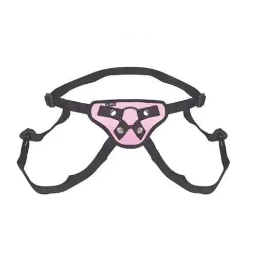 Lux Fetish Pink Strap-on Harness With Adjustable Straps For Couples - Peaches and Screams