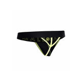 Male basics black and yellow sexy neon thong for him - x large - peaches and screams