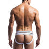 Male white fetish classic wide jockstrap underwear - x large - peaches and screams