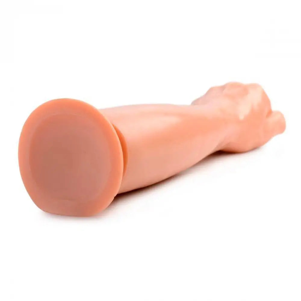 Master series 13 inch clenched fist dildo with suction cup base - peaches and screams