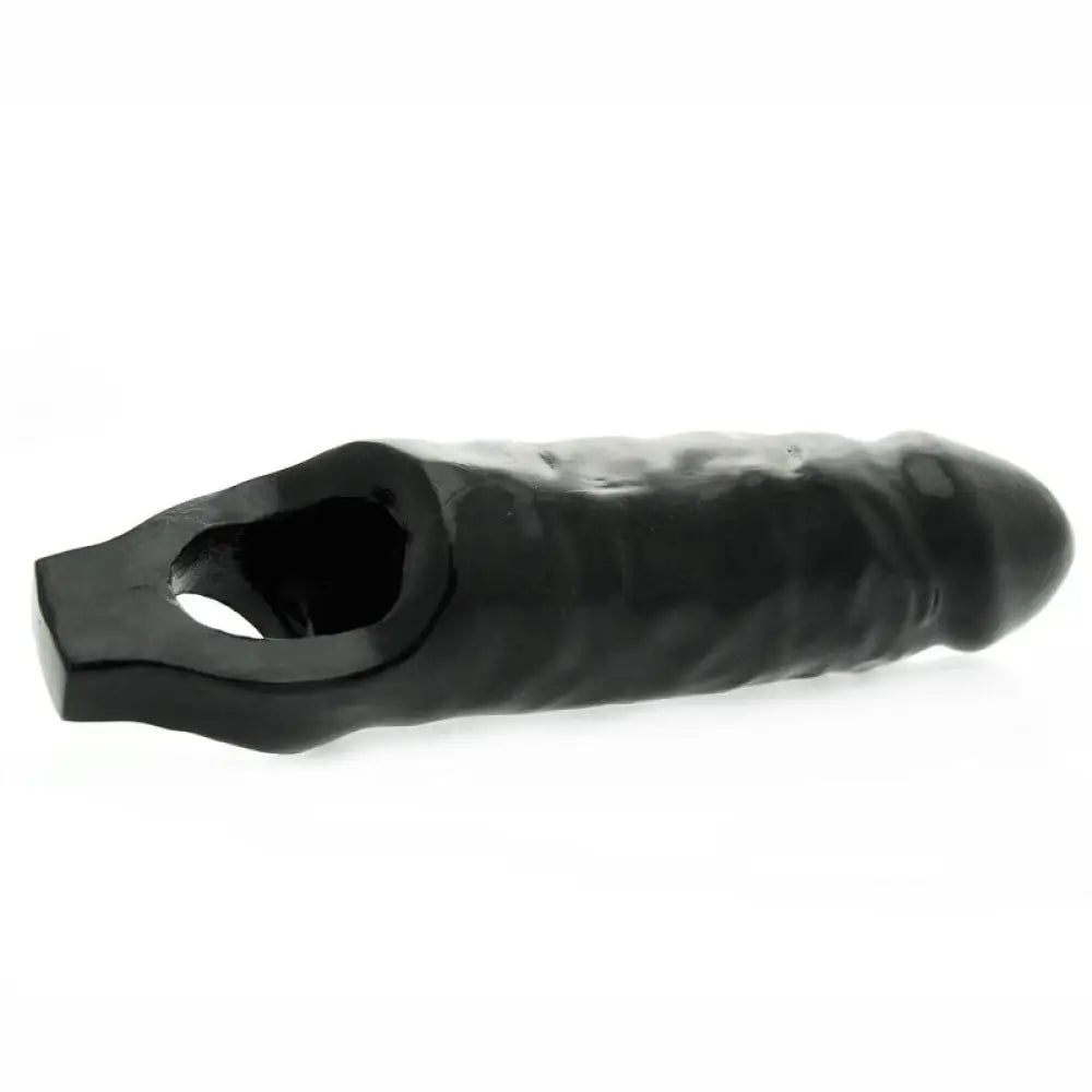 Master series black xl penis sleeve with testicle ring - peaches and screams