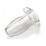 Master series clear small hollow butt plug 3.25 inch - peaches and screams