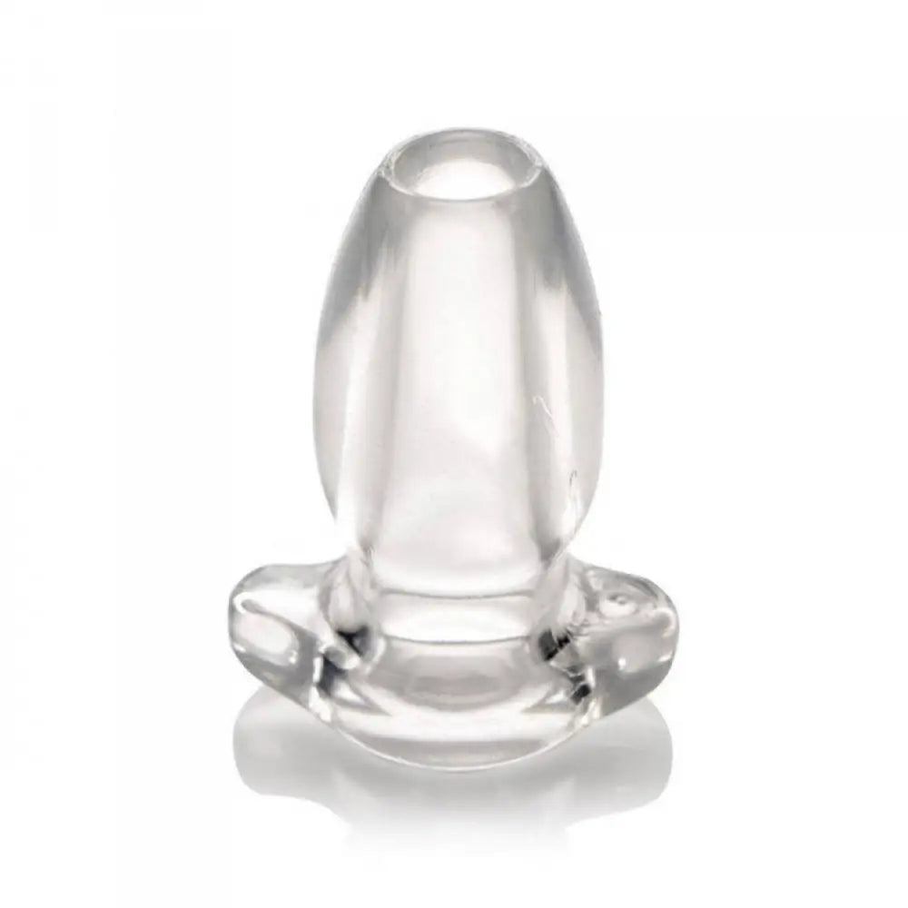 Master series clear small hollow butt plug 3.25 inch - peaches and screams