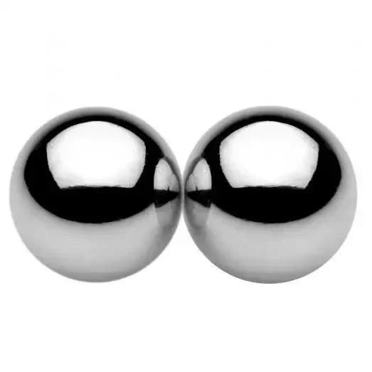 Master Series Stainless Steel Silver Magnetic Nipple Orbs - Peaches and Screams