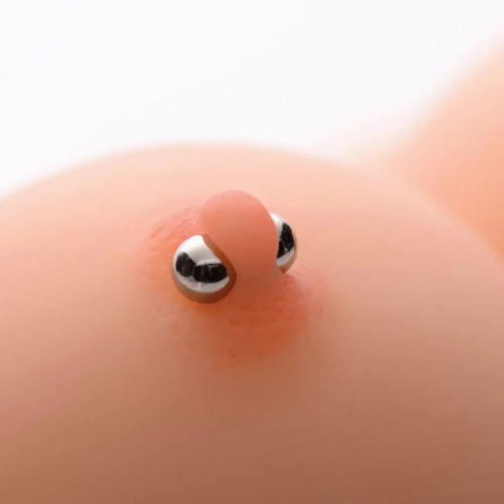 Master Series Stainless Steel Silver Magnetic Nipple Orbs - Peaches and Screams