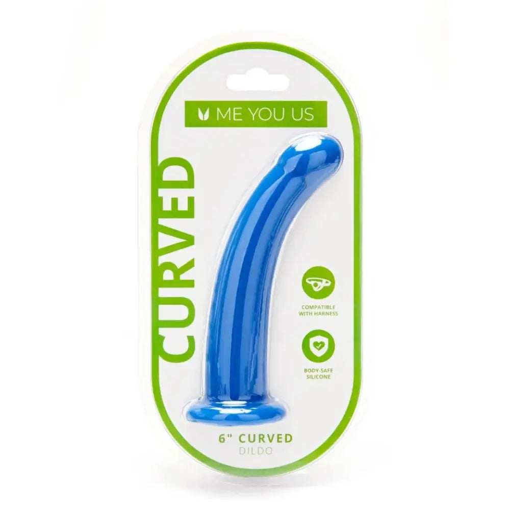 Me you us 6 inch curved silicone dildo for g spot pleasure - peaches and screams