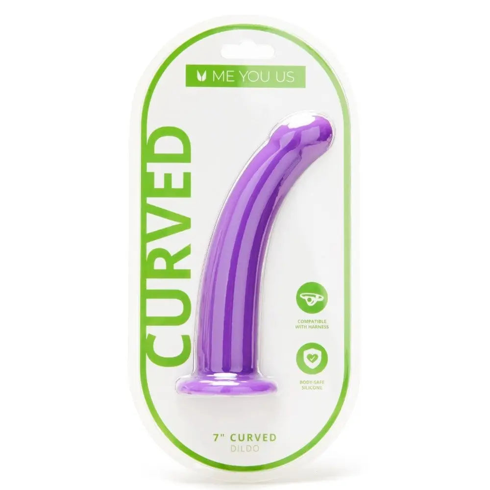 Me You Us 7 Inch Curved Silicone Dildo - Peaches and Screams