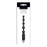 Me you us 8 inch silicone black vibrating anal beads - peaches and screams