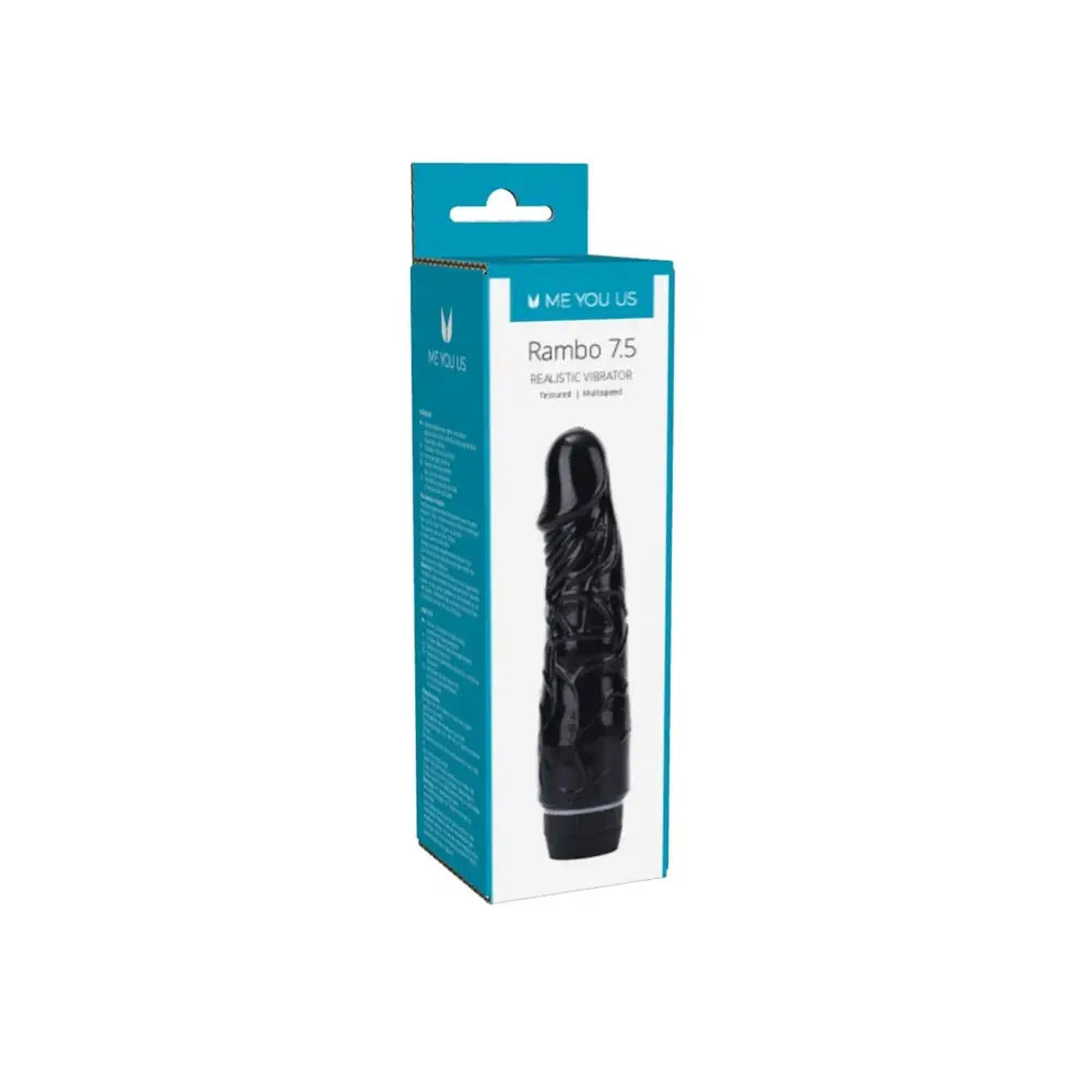 Me you us black multi speed realistic dildo vibrator - peaches and screams