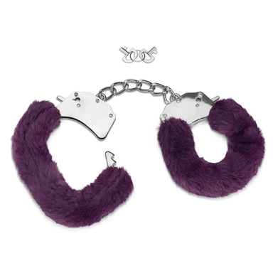 Me You Us Furry Purple Bondage Handcuffs For Bdsm Play - Peaches and Screams