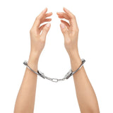 Me you us premium heavy duty metal bondage handcuffs - peaches and screams