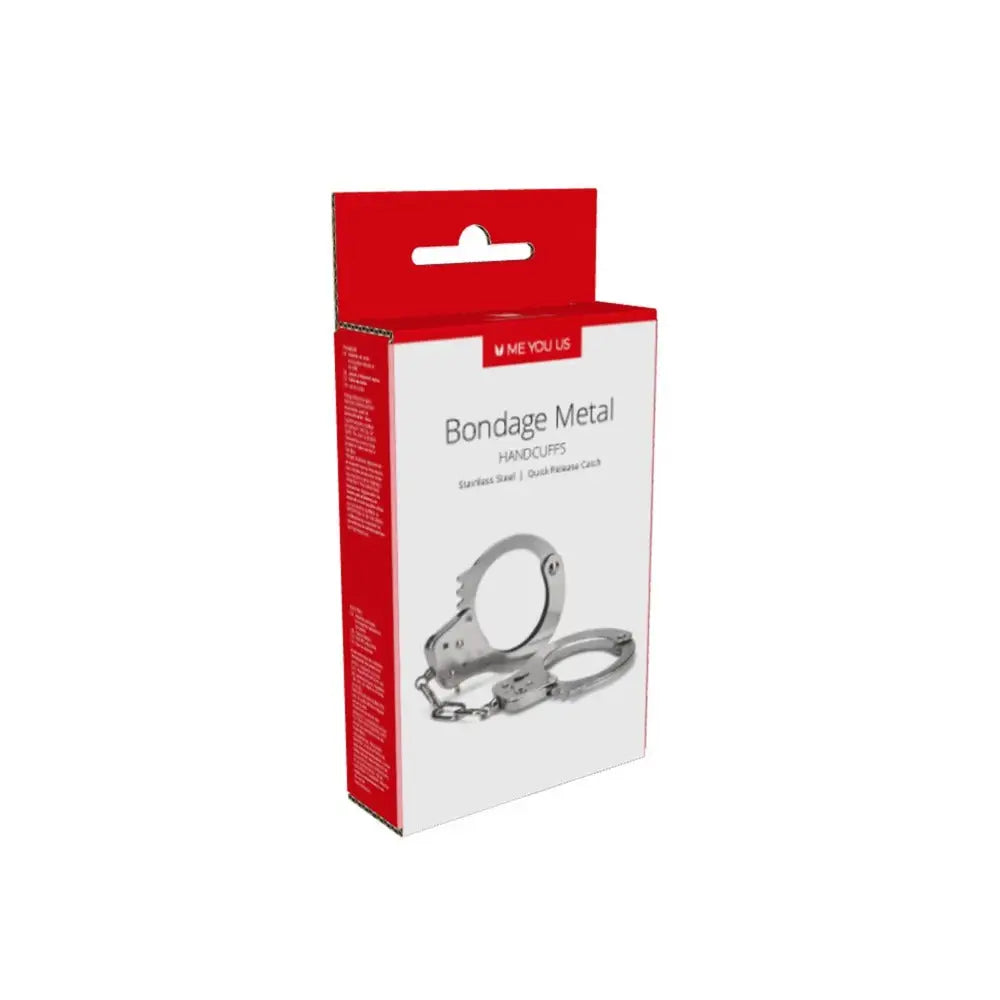 Me you us premium heavy duty metal bondage handcuffs - peaches and screams