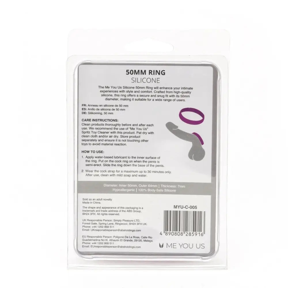Me you us silicone 50mm ring for stronger erections - peaches and screams