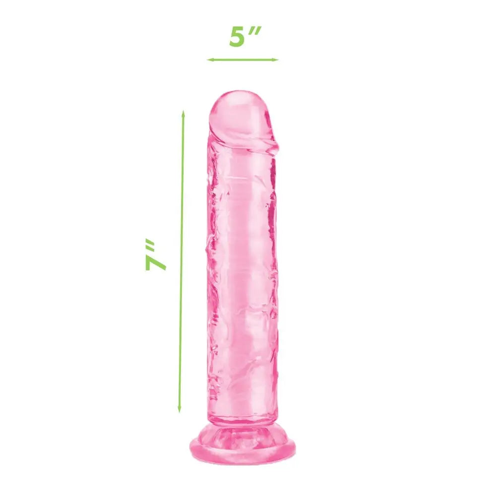 Me you us ultra pink dong 7 inch realistic suction dildo - peaches and screams