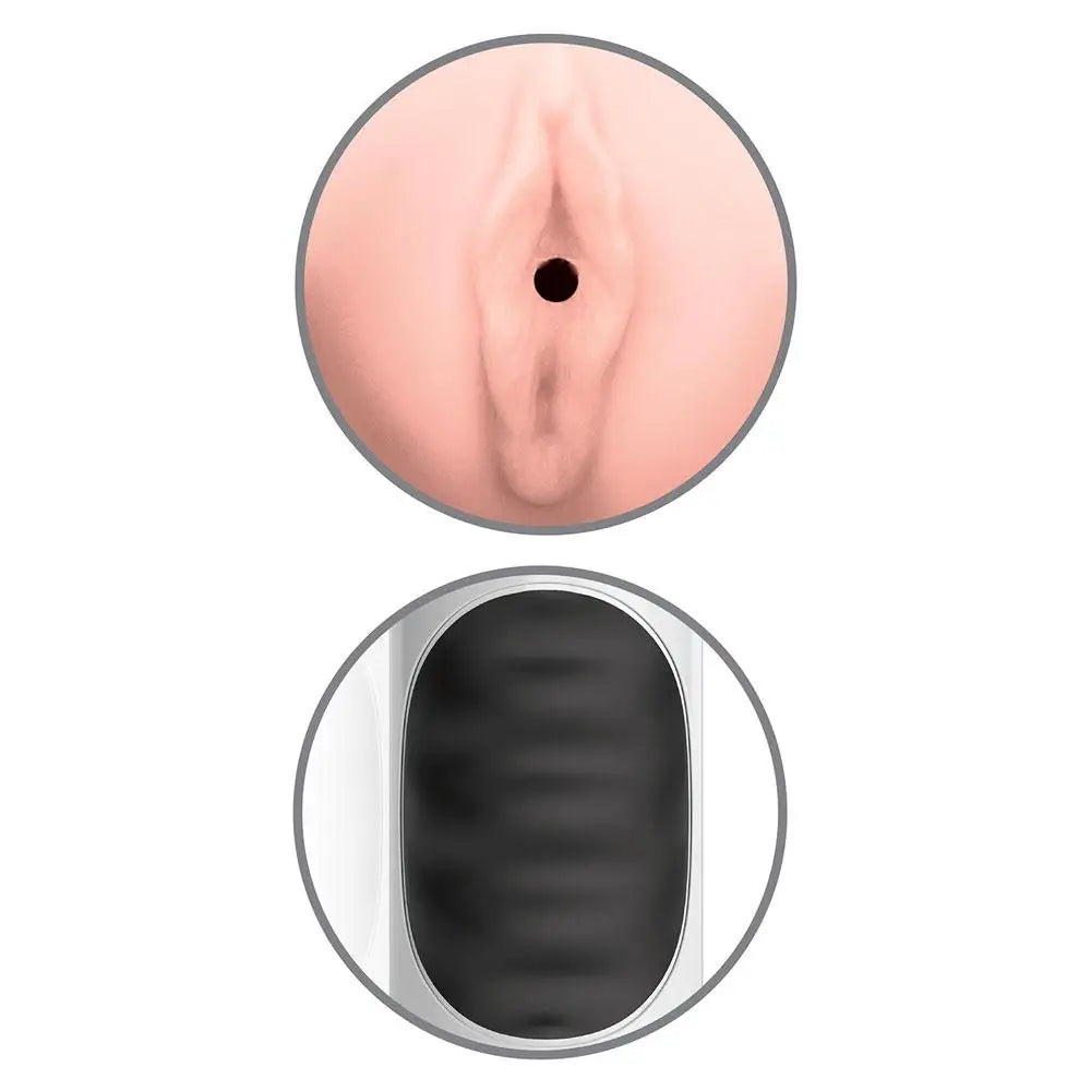 Mega grip pussy stroker vibrating masturbator 6 inch - peaches and screams