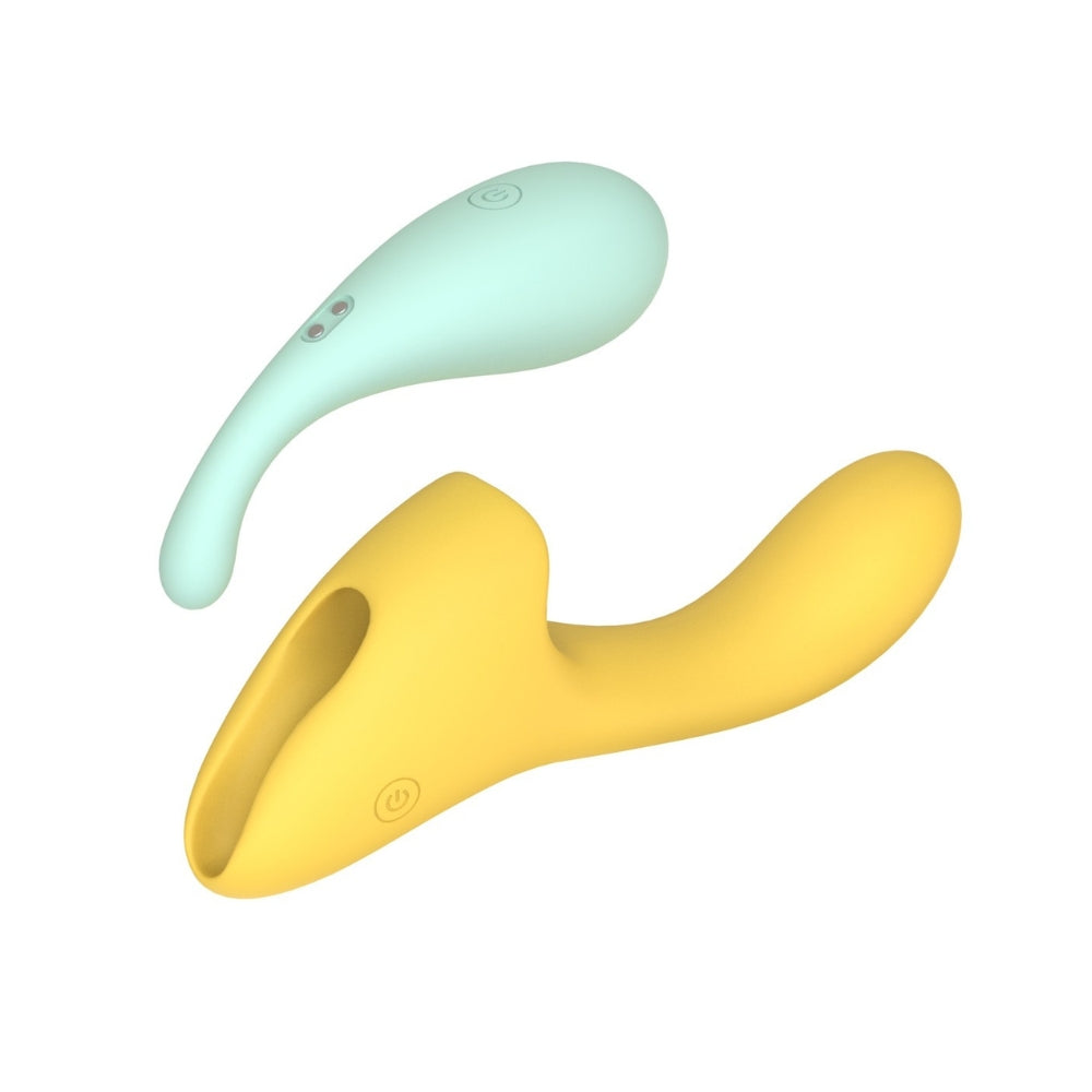 Mina bloom 2 in 1 rabbit vibrator with external stimulator - rabbit vibrators peaches and screams
