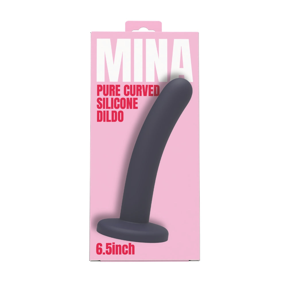 Mina pure curved silicone dildo 6.5 inch - dildos peaches and screams