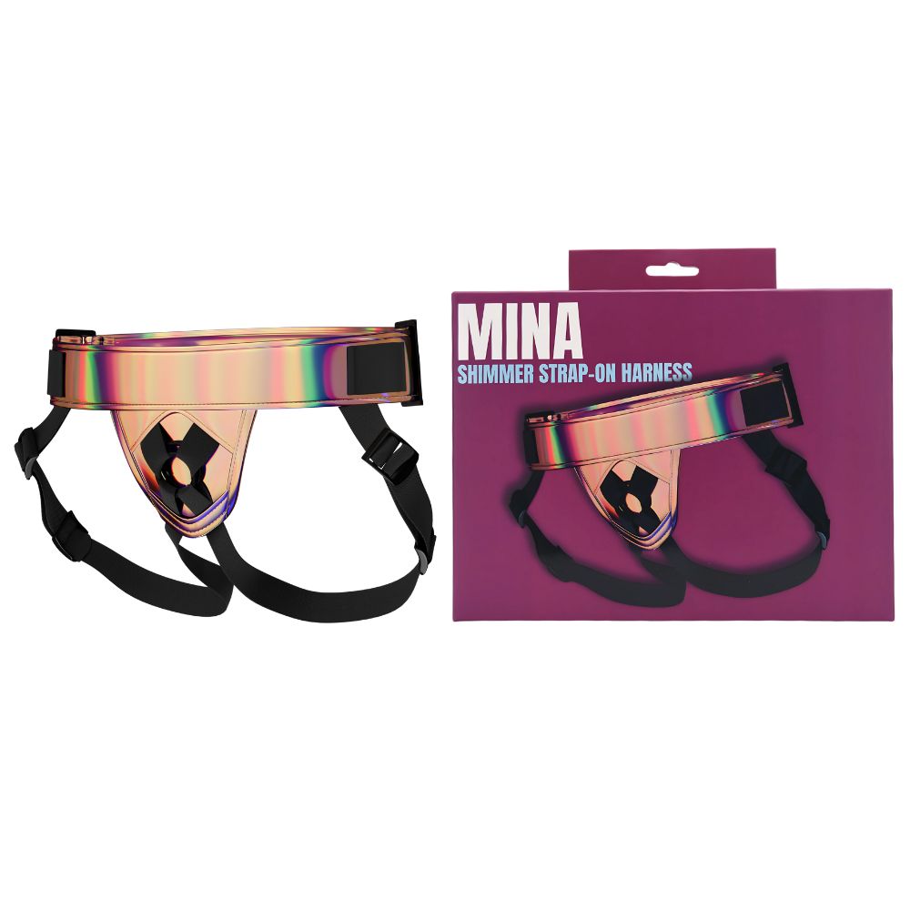 Mina shimmer strap-on harness - strap ons peaches and screams
