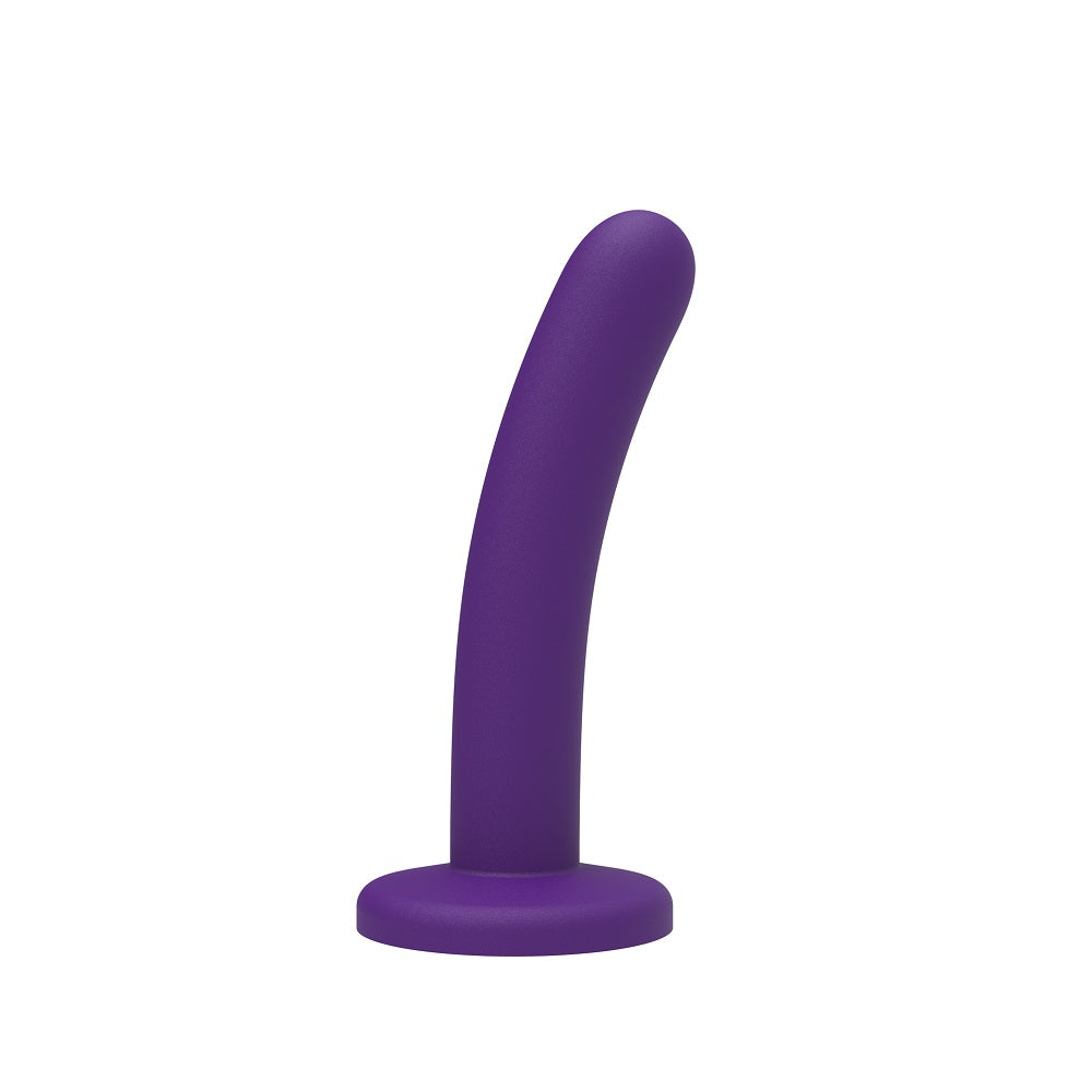 Mina silk curved silicone dildo 5 inch - dildos peaches and screams